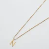 Collier Admiral Row avec initiale délicate en or