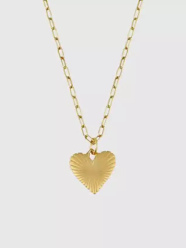Collier Hart « Petit cœur en or nervuré »