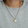 Collier Hart « Petit cœur en or nervuré »