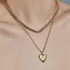 Collier Hart « Petit cœur en or nervuré »