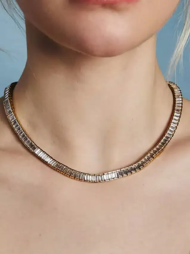 Collier tennis « Hart Baguette »