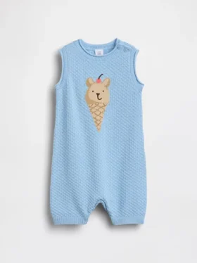Combinaison courte au crochet « Baby Ice Cream Bear »