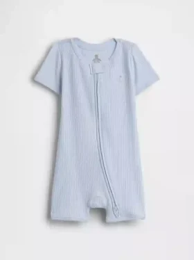 Combinaison courte « Baby First Favorites » en maille finement côtelée
