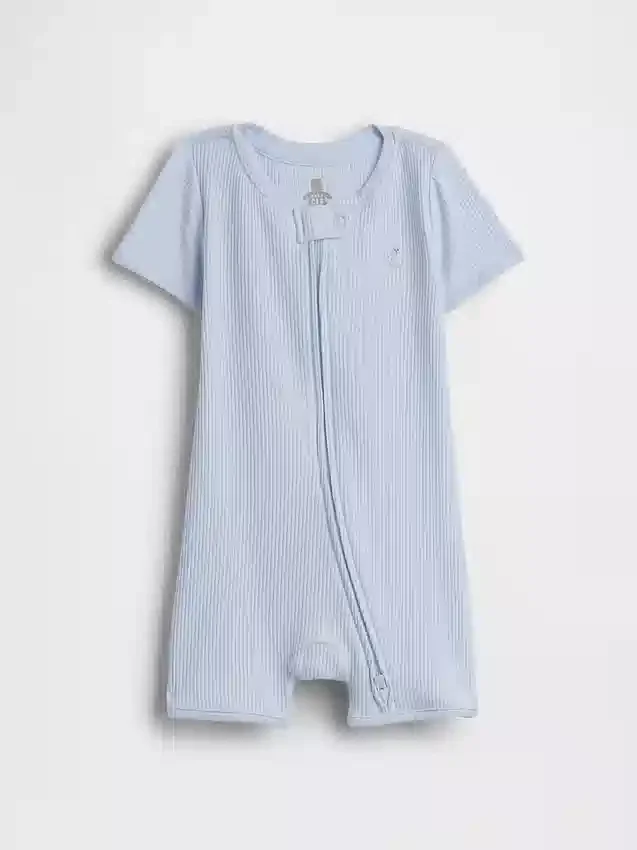 Combinaison courte « Baby First Favorites » en maille finement côtelée