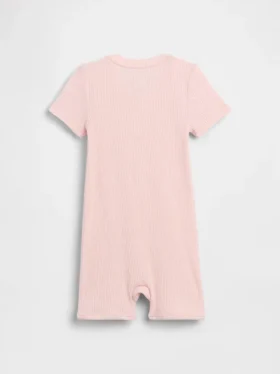 Combinaison courte « Baby First Favorites » en maille finement côtelée
