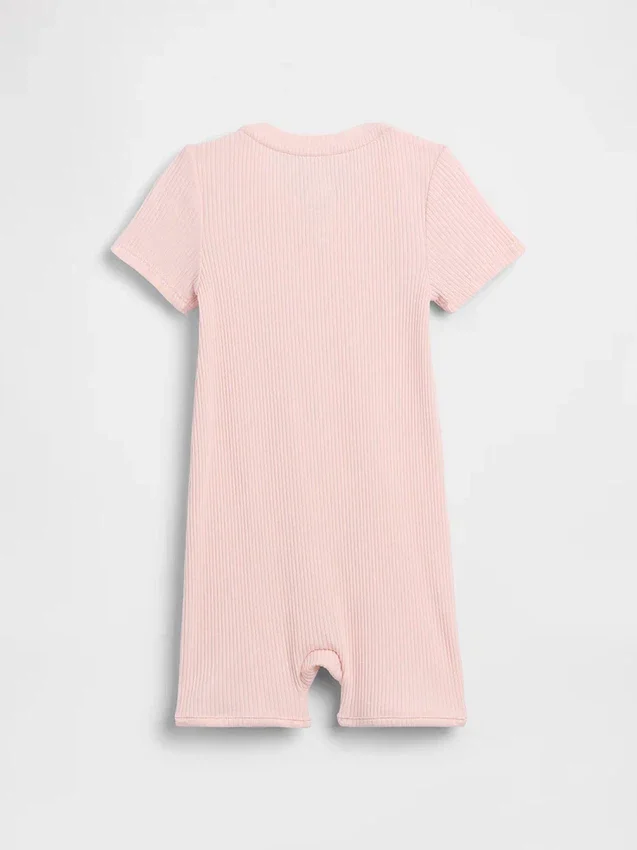 Combinaison courte « Baby First Favorites » en maille finement côtelée