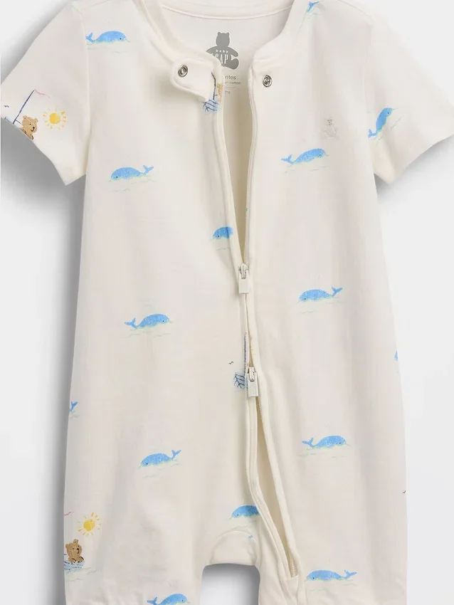 Combinaison courte en coton bio « Baby First Favorites »
