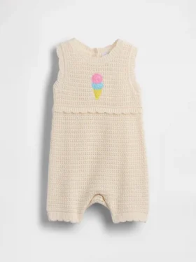 Combinaison courte en crochet « Baby Ice Cream »