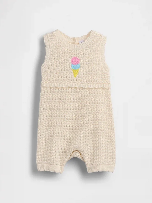 Combinaison courte en crochet « Baby Ice Cream »