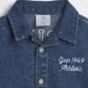 Combinaison courte en denim pour bébé avec Gap Logo