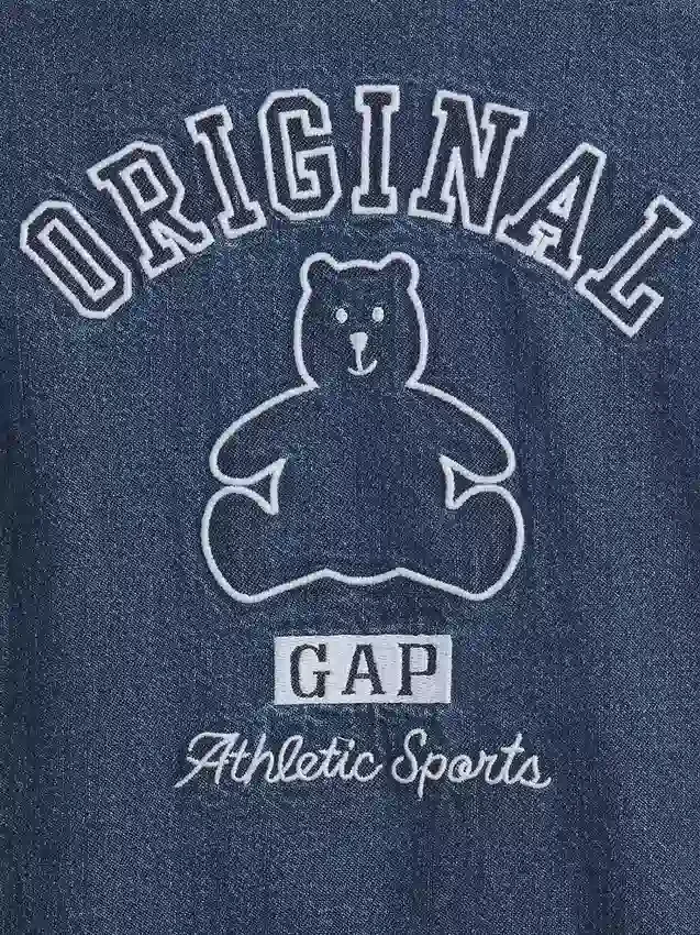 Combinaison courte en denim pour bébé avec Gap Logo