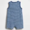 Combinaison courte Henley en coton bio pour bébé