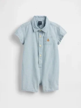Combinaison courte à poches pour bébé