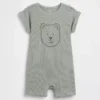 Combinaison courte pour bébé « Brannan Bear » en tissu gaufré