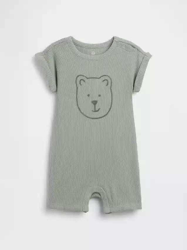 Combinaison courte pour bébé « Brannan Bear » en tissu gaufré