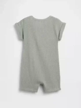Combinaison courte pour bébé « Brannan Bear » en tissu gaufré