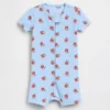 Combinaison courte pour bébé en coton bio