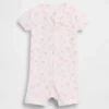 Combinaison courte pour bébé en coton bio