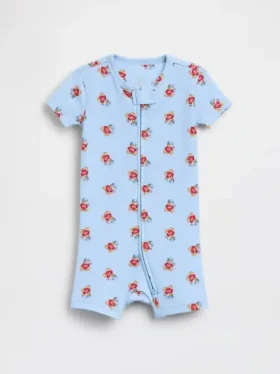 Combinaison courte pour bébé en coton bio