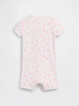 Combinaison courte pour bébé en coton bio