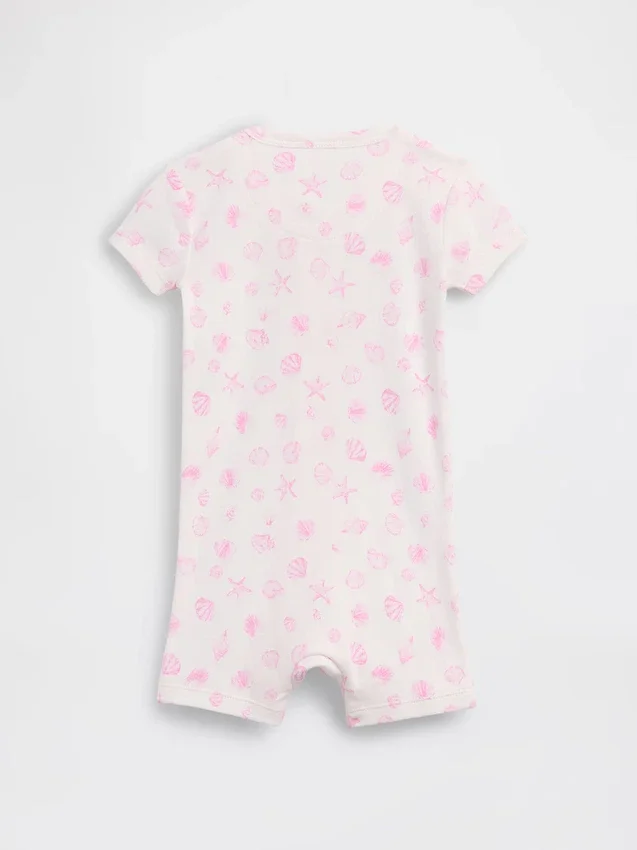 Combinaison courte pour bébé en coton bio