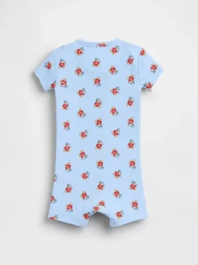 Combinaison courte pour bébé en coton bio
