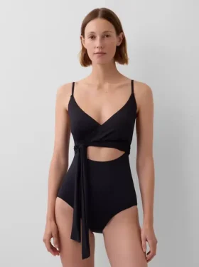 Combinaison de bain croisée à découpes