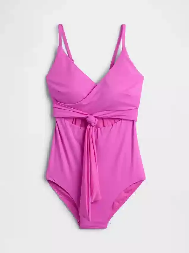 Combinaison de bain croisée à découpes