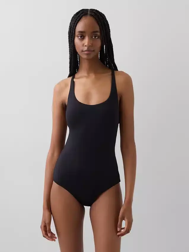 Combinaison de bain à dos croisé