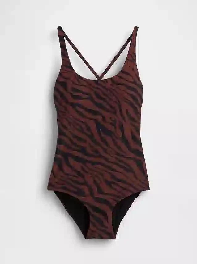 Combinaison de bain à dos croisé