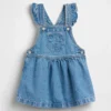 Combinaison-jupe en denim à poche « Bear » pour Bébé & Enfant