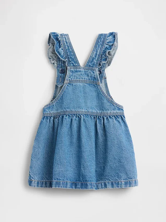 Combinaison-jupe en denim à poche « Bear » pour Bébé & Enfant