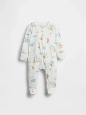 Combinaison à pieds en coton bio Winnie l'ourson pour bébé
