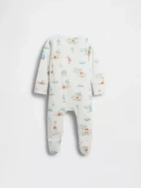 Combinaison à pieds en coton bio Winnie l’ourson pour bébé