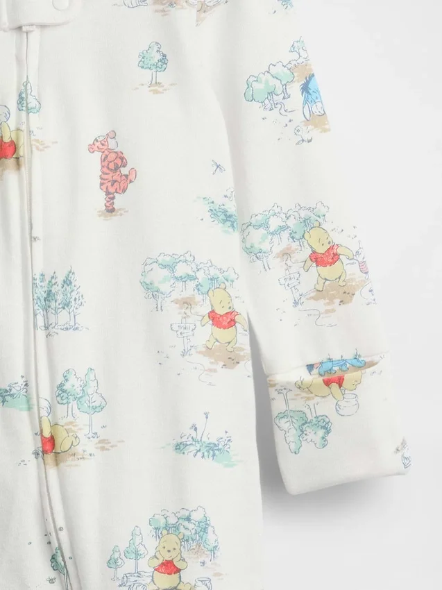 Combinaison à pieds en coton bio Winnie l'ourson pour bébé