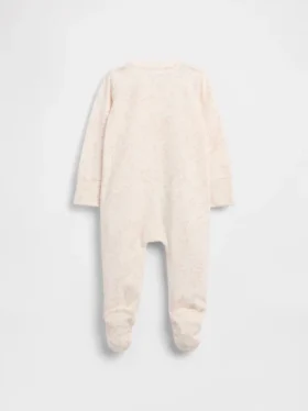 Combinaison à pieds pour bébé en coton bio à motif floral