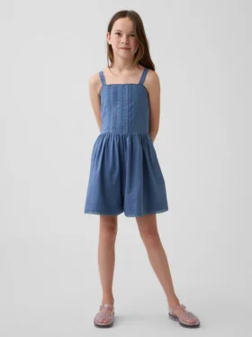 Combinaison pour enfant à bordures en dentelle