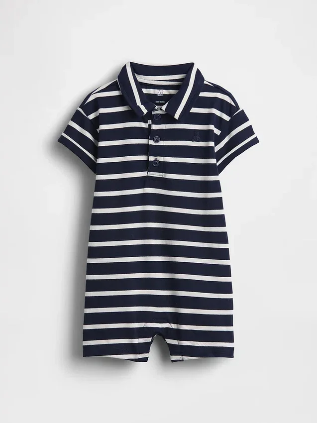 Combinaison-short en jersey Polo pour bébé
