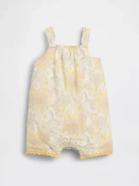 Combinaison-short à fleurs pour bébé