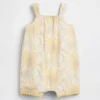 Combinaison-short à fleurs pour bébé
