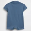 Combinaison-short polo en piqué pour bébé