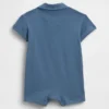 Combinaison-short polo en piqué pour bébé