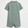 Combinaison-short polo en piqué pour bébé