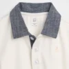 Combinaison-short polo en piqué pour bébé
