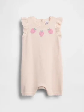 Combinaison-shorty pour bébé « Strawberry Sweater »