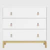 Commode babyGap Legacy à 3 tiroirs avec poignées en cuir et tiroirs emboîtables