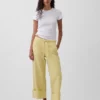 Court jean ample et ultra-doux style années 90 à taille basse