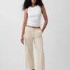 Court jean ample et ultra-doux style années 90 à taille basse