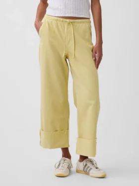Court jean ample et ultra-doux style années 90 à taille basse
