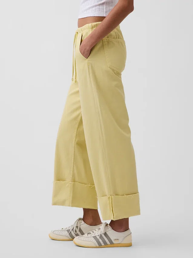 Court jean ample et ultra-doux style années 90 à taille basse